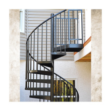 Big Spiral Staircase Stainless Steel Framed Wooden Steps